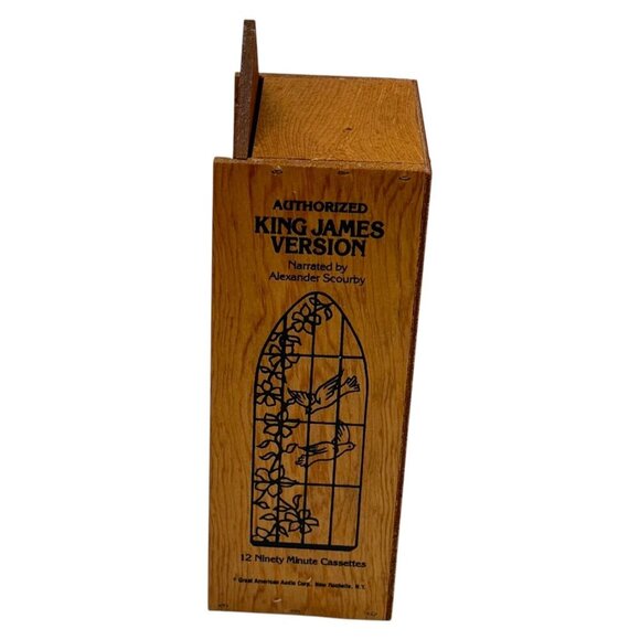 King James Holy Bible New Testament 12 Cassette Audio 11 New Wood Box Scourby 79 - Picture 13 of 16